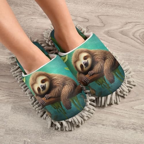 FLildon Microfiber Cleaning Slippers for Men Women Size L