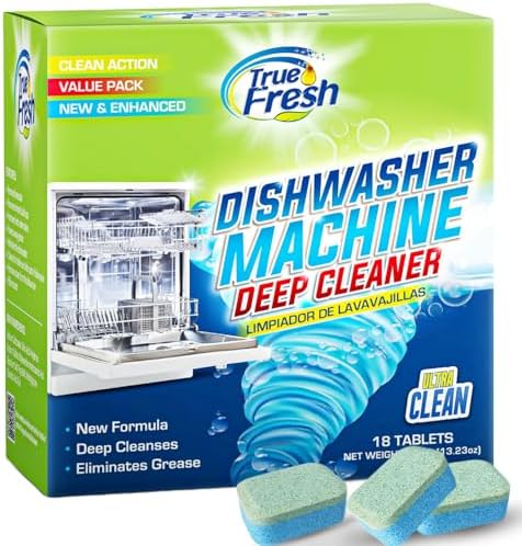 True Fresh Dishwasher Cleaner Deodorizer Tablets 18-Pack