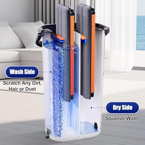 WFJINHAN EasyWring Mop and Bucket Set with Wringer