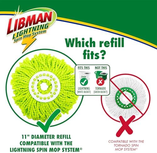 Libman Lightning Spin Mop System Plus 3 Refill Heads 1