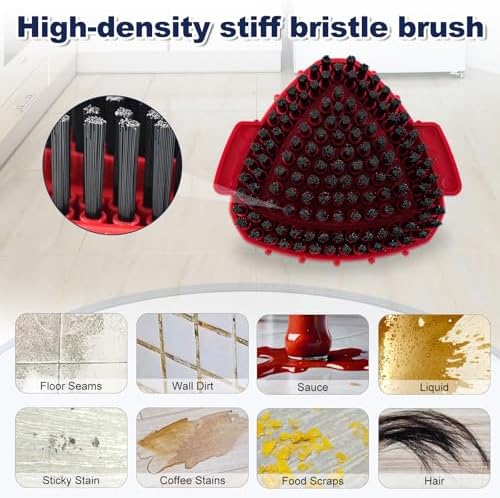 DLAIMI Scrubber Mop Head for O Cedar 2-Tank Compatible Dense Bristles
