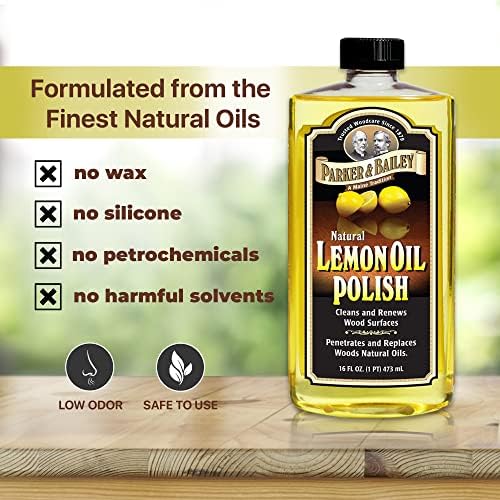 Parker Bailey Lemon Oil Polish - 16oz Natural Wood Cleaner