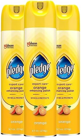 Pledge Enhancing Polish Spray Orange Scent 97oz Pack of 3