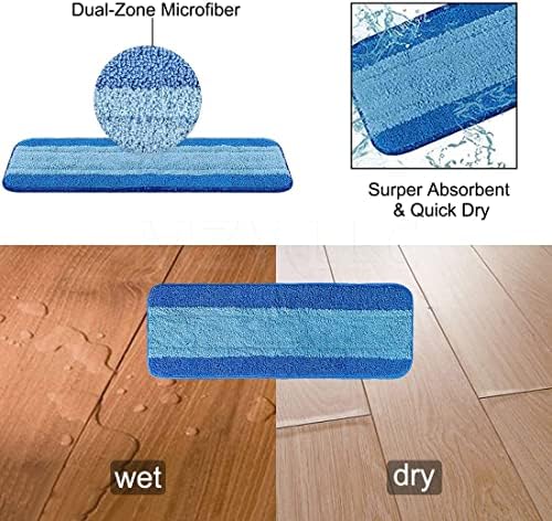 MZY LLC 8 Pack Reusable Microfiber Mop Pads