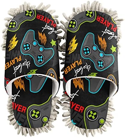 Xigua Microfiber Cleaning Slippers for Men Women Size L