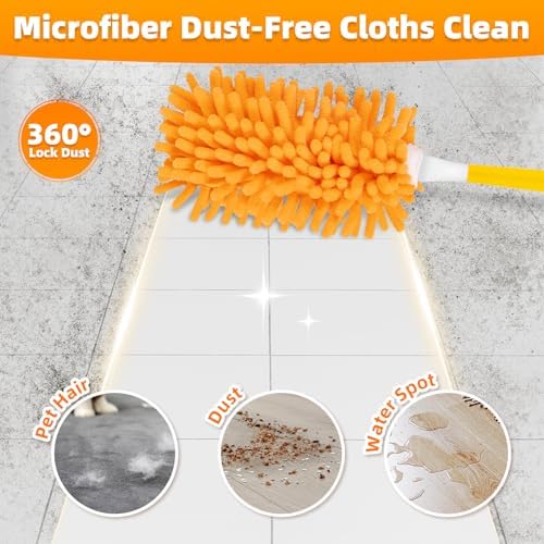 Nicemiya 4 Pack Reusable Duster Refills for Swiffer