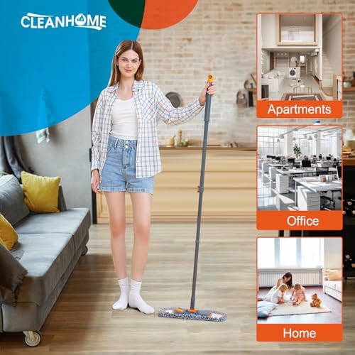 Cleanhome 3-Pad Dust Mop with 55 Extendable Handle