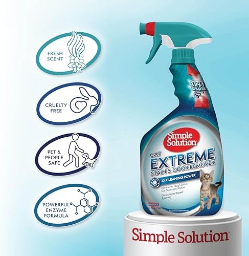 Simple Solution Extreme Cat Stain Remover 32 oz Pack of 2 1