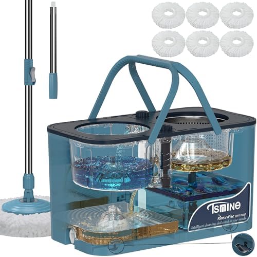 RinseWise Spin Mop and Bucket with 4 Chambers