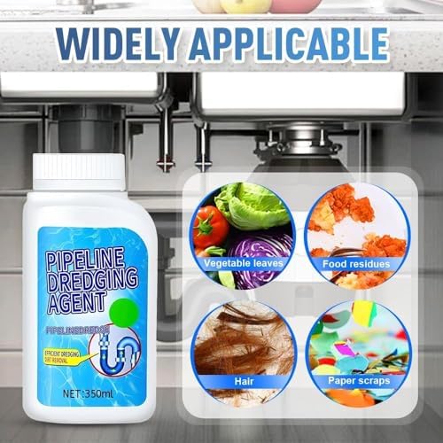 Powerful Pipe Dredging Agent for Kitchen and Bathroom Drains 1PCS