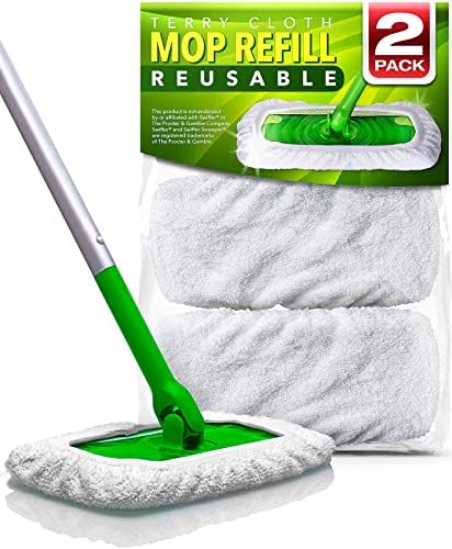 VanDuck Reusable Cotton Mop Pads 2-Pack for Swiffer Sweeper