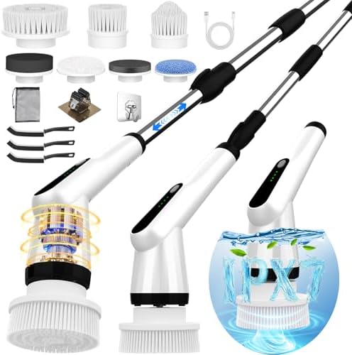 Dreazu Electric Spin Scrubber 2-Speed with 7 Brush Heads