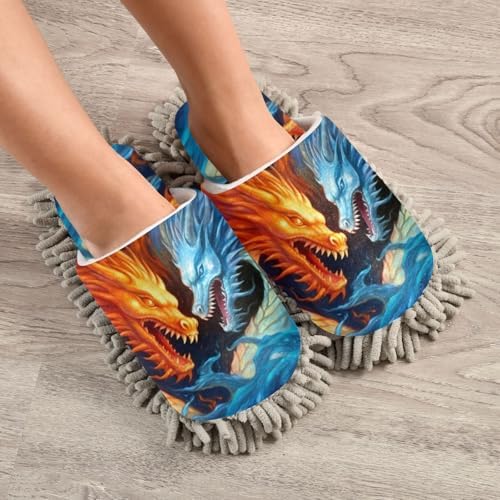 FLildon Microfiber Mop Slippers for Men Women Size M