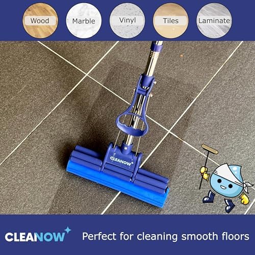 OneTouch GO Wring Mop - PVA Sponge Stainless Handle