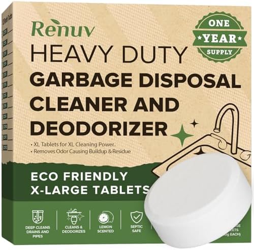 Renuv Garbage Disposal Cleaner Tablets 12 XL One Year Supply