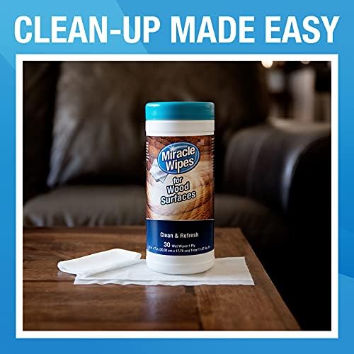 MiracleWipes for Wood Surfaces - 30 Count
