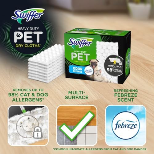 Swiffer 20-Pack Pet Dry Cloth Refills with Febreze Scent