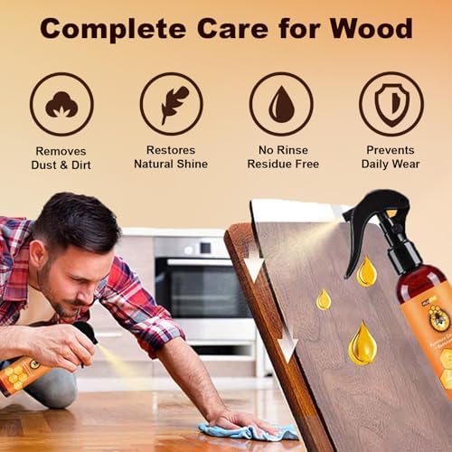 MIUMONE 2 in 1 Wood Polish Cleaner - Natural Pet-Friendly
