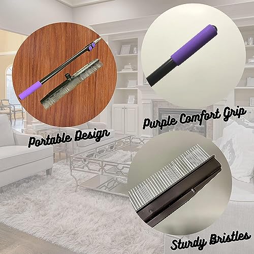 Room Groom PET Carpet Rake and Groomer with Adjustable Handle Pack of 2