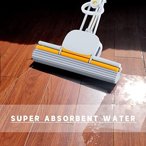 DUDTO PVA Sponge Mop with 60 Handle and 15 Head