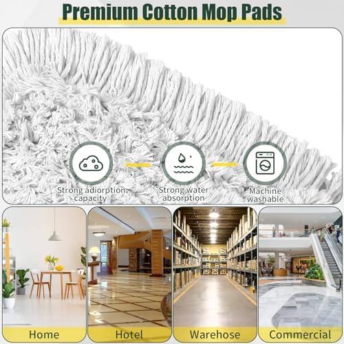 BUVE 24 Heavy Duty Dust Mop with Replacement Pads