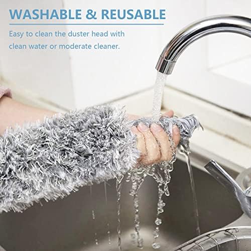 Azun Microfiber Duster with 30-100 Extendable Pole and Bendable Head