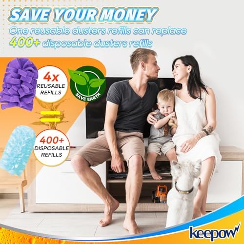 KEEPOW Reusable Duster Refill 4 Pack