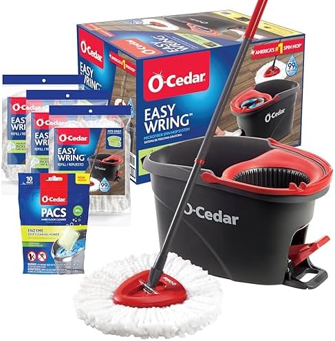 O-Cedar Easy Wring Mop Bucket Set with Citrus PACS