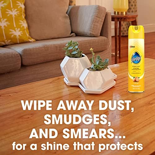 Pledge Enhancing Polish Spray Orange Scent 97oz Pack of 3