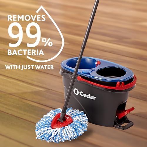 O-Cedar RinseClean Spin Mop Bucket with 2 Extra Heads