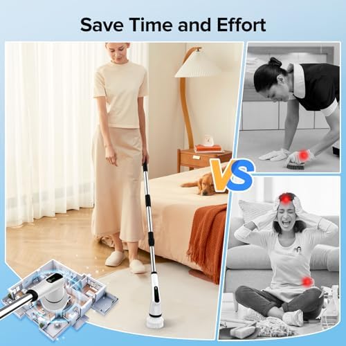 Dreazu Electric Spin Scrubber 2-Speed with 7 Brush Heads