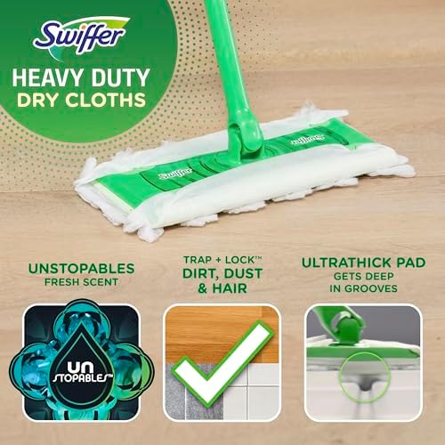 Swiffer Heavy Duty Dry Cloth Refills 10 Count Unstopables Fresh Scent