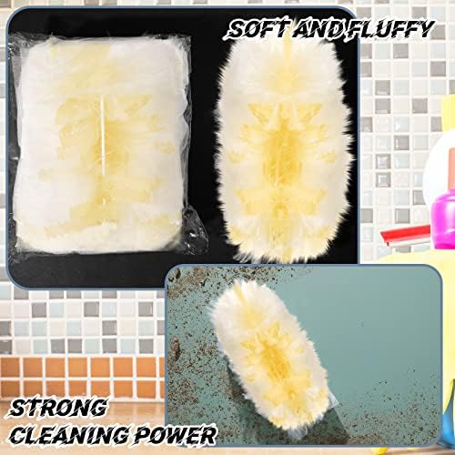 Vesici 100 Pcs Duster Refills with Handle for Heavy Duty Cleaning