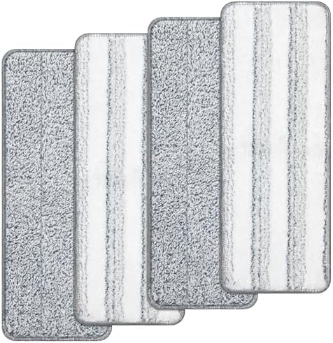 Vosante 4pcs Microfiber Mop Pads Replacement for Joymoop and Bucket Set