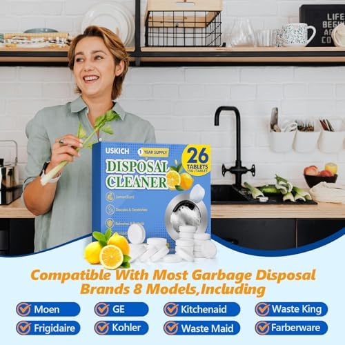 USKICH Garbage Disposal Cleaner Tablets 26Pack