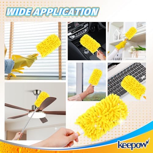 KEEPOW 4-Pack Reusable Duster Refills for Swiffer
