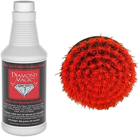 Diamond Magic 20oz Hard Water Cleaner Drill Brush Combo Pack
