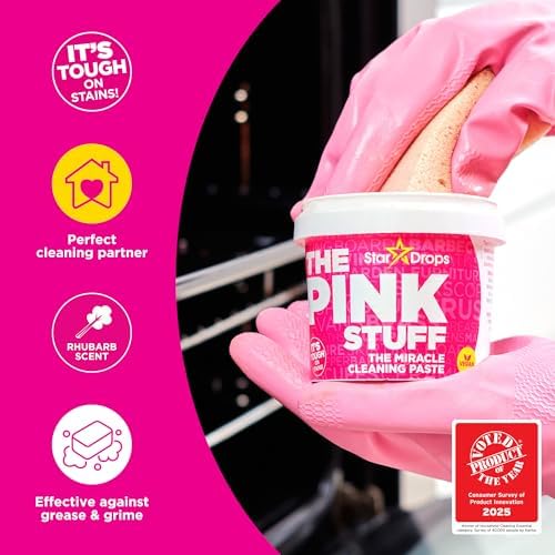 Stardrops Pink Stuff Cleaning Paste and Squeezy Scrubber Sponge Bundle