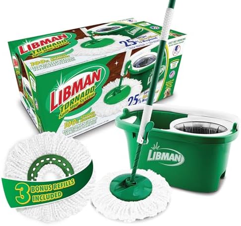 Libman Tornado Spin Mop System with 3 Refill Heads