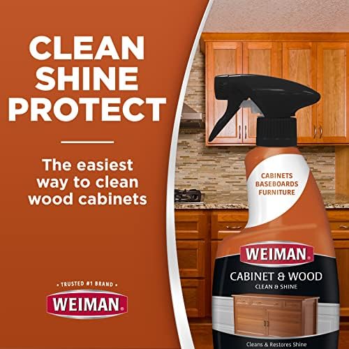 Weiman Cabinet Wood Cleaner 16 oz 2 Pack with Microfiber Towel