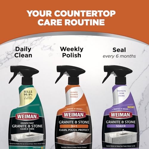 Weiman Granite Cleaner Polish Protect 3 in 1 2 Pack