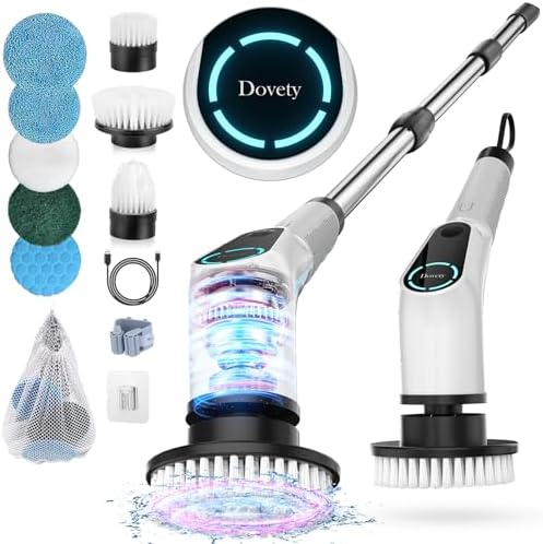 Dovety Electric Spin Scrubber with 8 Brush Heads and 2 Speed Settings