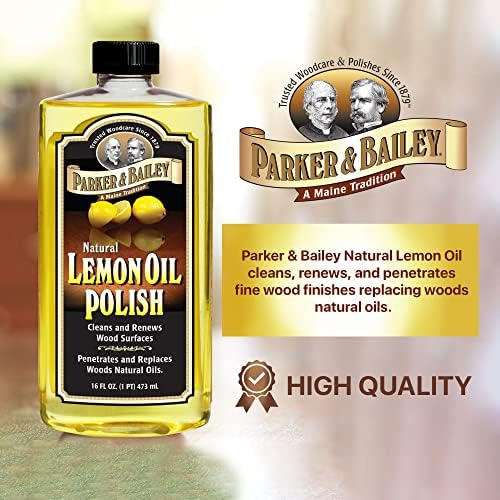 Parker Bailey Lemon Oil Polish - 16oz Natural Wood Cleaner