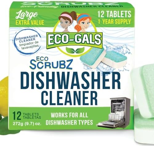 Eco-Gals Dishwasher Cleaner 12 Tablets 12 Month Supply