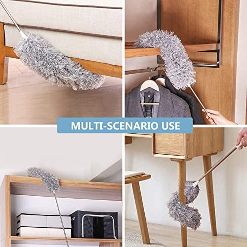 Azun Microfiber Duster with 30-100 Extendable Pole and Bendable Head