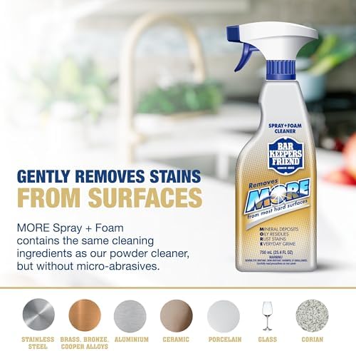 Bar Keepers Friend Soft Cleanser and MORE Spray Foam Cleaner Bundle 1