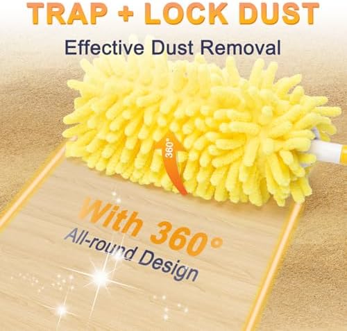 KeFanta Reusable Duster Refill 8Pcs with Handle