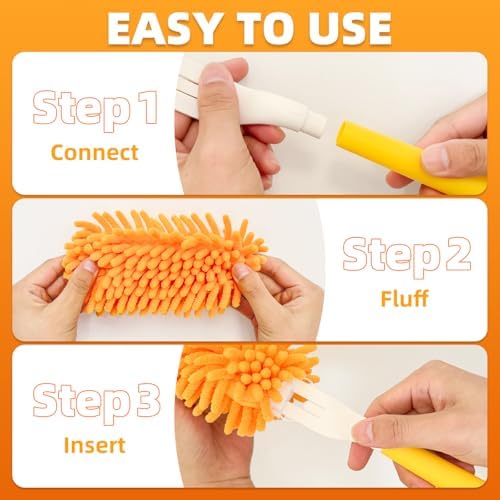 Nicemiya 4 Pack Reusable Duster Refills for Swiffer