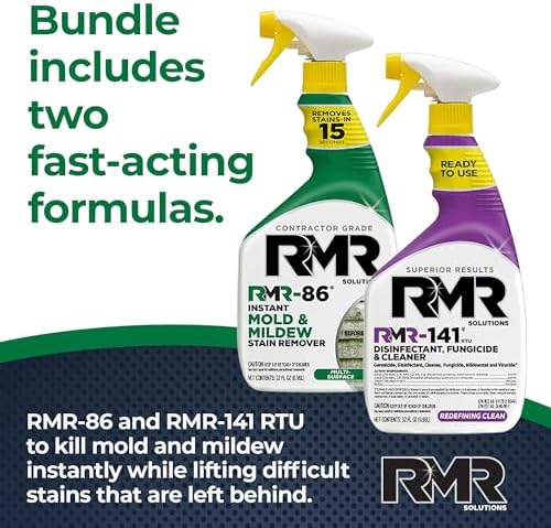 RMR Brands Mold Remover Bundle - 2 Bottles Disinfectant Stain Cleaner