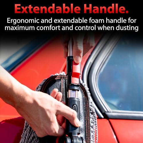 Adams Polishes Microfiber Duster - Large Car Duster Kit with Extendable Handle